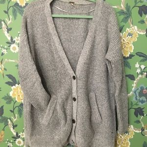 Free people grey oversized cardigan
